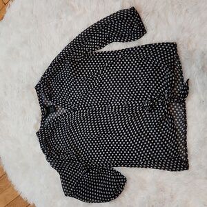 Brody Myles sheer polka dot blouse